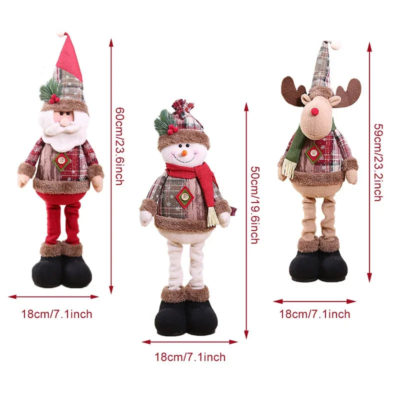 Christmas Plush Dolls – Santa, Snowman & Reindeer Table Decorations