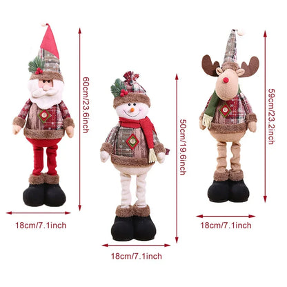Christmas Plush Dolls – Santa, Snowman & Reindeer Table Decorations