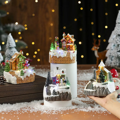 Christmas LED Music House – Light-Up Snow Village Ornament