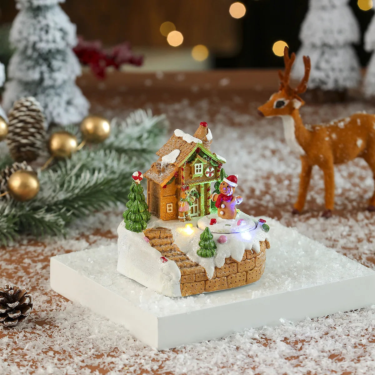 Christmas LED Music House – Light-Up Snow Village Ornament