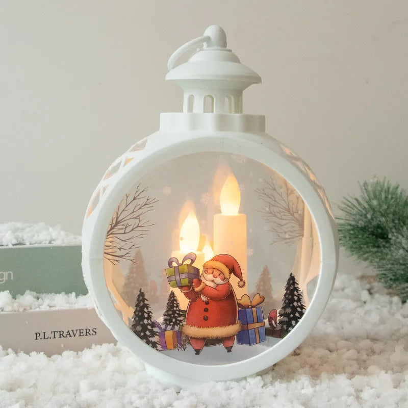 Retro Christmas Night Light – Luminous Window & Desktop Décor