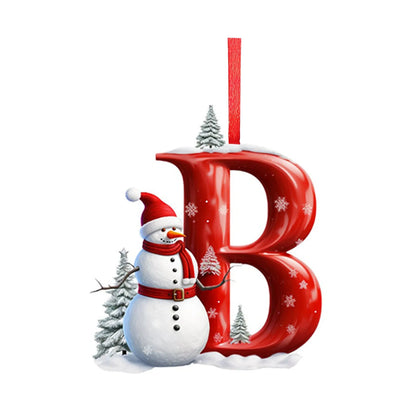 Acrylic Letter Ornaments – 2D Alphabet Hanging Décor for Christmas Tree