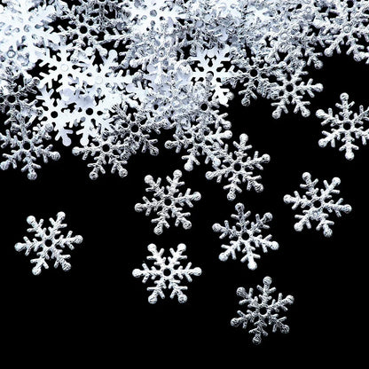 300pcs Snowflake Confetti (2 cm / 0.8 in) – Christmas & Winter Party Décor