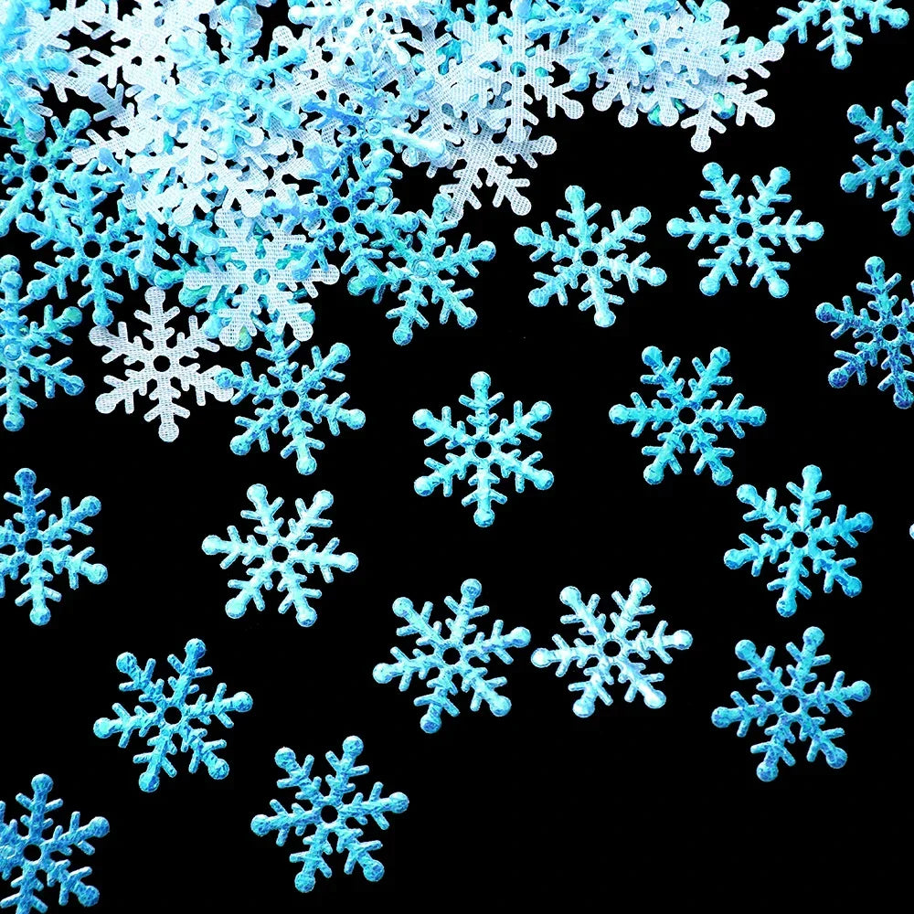 300pcs Snowflake Confetti (2 cm / 0.8 in) – Christmas & Winter Party Décor