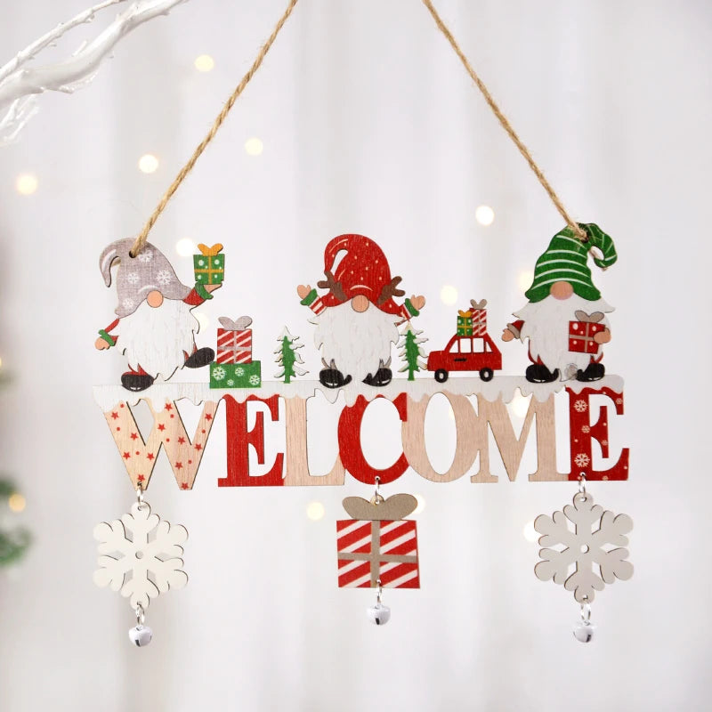 Wooden Christmas Hanging Letters – Snowman Wall & Porch Décor