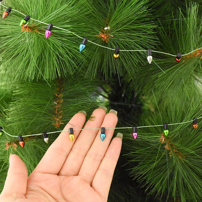 5m (16.4ft) Colorful Bulb String Garland – Christmas Tree & Home Décor (Not LED)