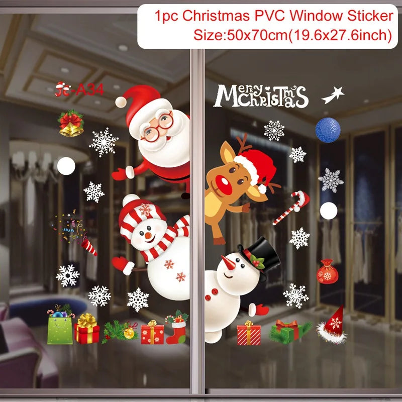 Christmas Window Stickers – Merry Christmas Home Decorations