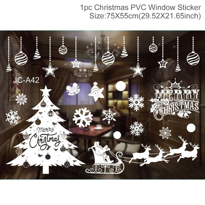 Christmas Window Stickers – Merry Christmas Home Decorations