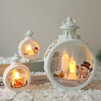 Retro Christmas Night Light – Luminous Window & Desktop Décor