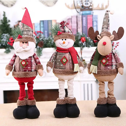Christmas Plush Dolls – Santa, Snowman & Reindeer Table Decorations