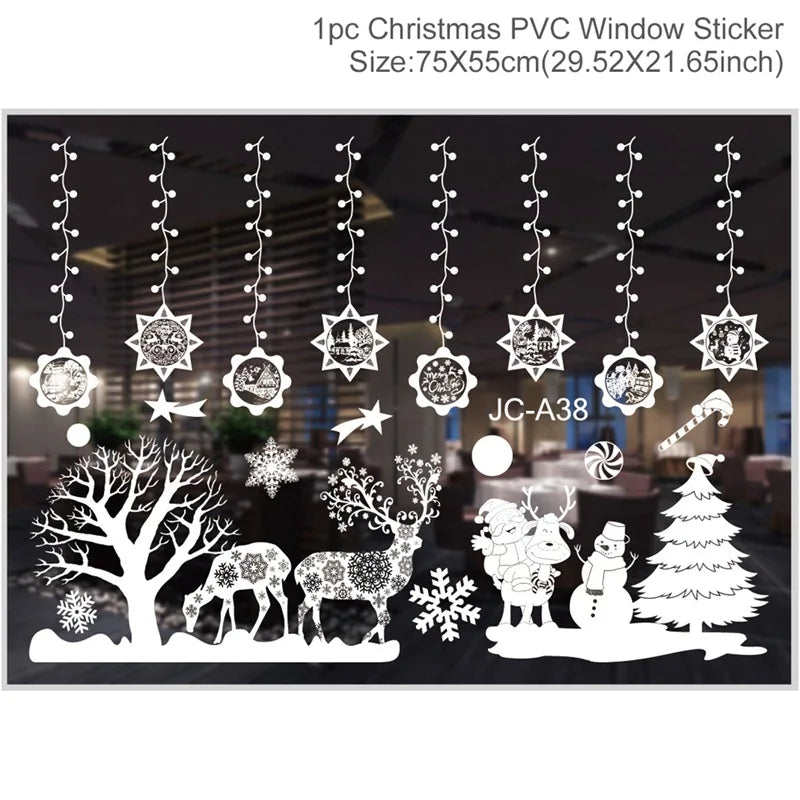 Christmas Window Stickers – Merry Christmas Home Decorations