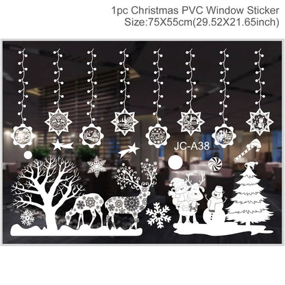 Christmas Window Stickers – Merry Christmas Home Decorations